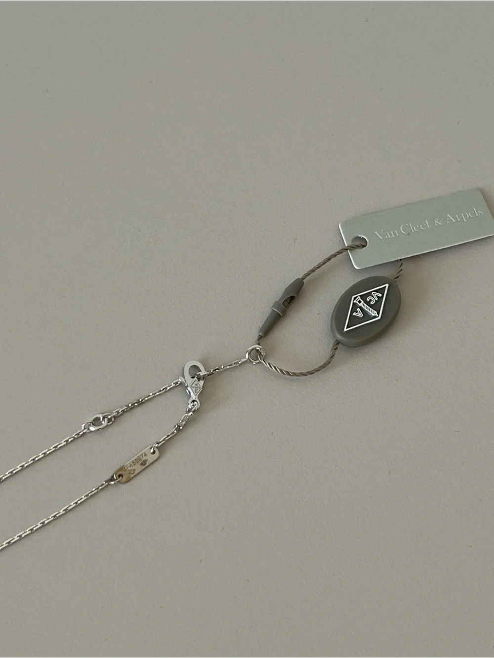 Van Cleef & Arpels Silver And Blue Necklace Pendant